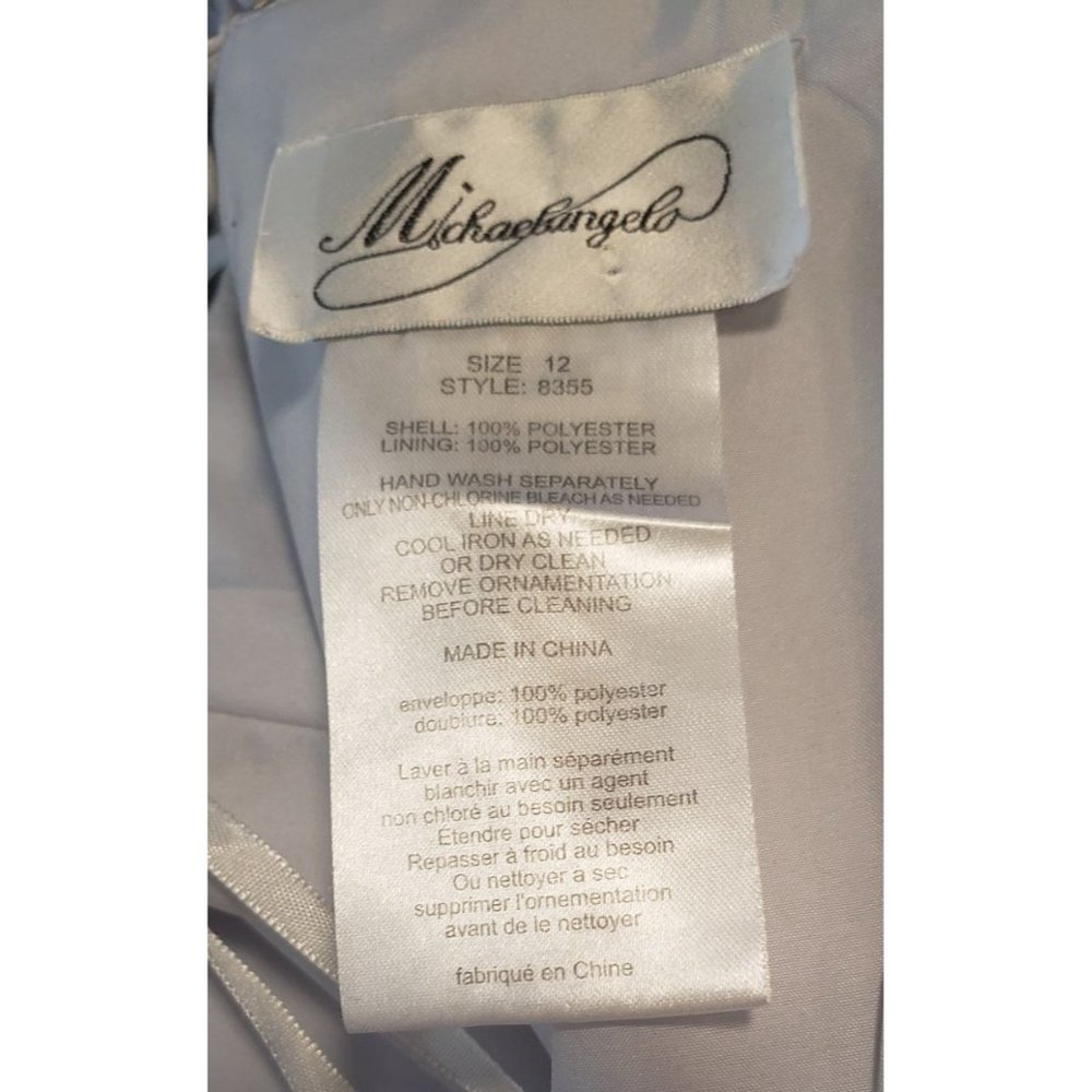 David's Bridal Michelangelo Prom Bridesmaid Dress Sz 12 - Picture 9 of 11